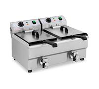 Royal Catering Friggitrice elettrica - 2 x 10 litri - rubinetti di scarico - 230 V RCEF 10DB