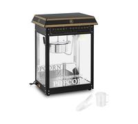Royal Catering Macchina Per Pop Corn Professionale (Nera/Dorata, 1500 W, 5 kg/h, Con Accessori) Macchina Per Fare Pop-Corn