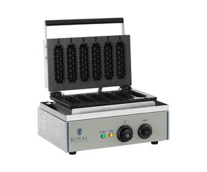 Royal Catering Piastra per waffel a stecco - 1 x 1.500 Watt RCWM-1500-S