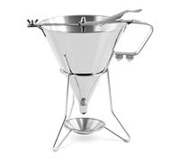 Royal Catering Imbuto dosatore in acciaio - 1,8 L - 3 Punte di riempimento - Supporto con vaschetta raccogligocce - 4062859064813