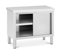 Seconda Mano Tavolo armadiato inox - 100 x 50 cm - Portata di 285 kg - Royal Catering RCAT-100/50-WT