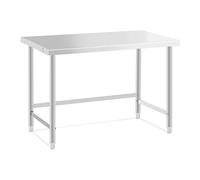 Tavolo acciaio inox - 120 x 60 cm - 91 kg capacità massima - Royal Catering RCAT-120/60-PS