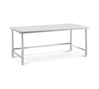 Tavolo acciaio inox - 200 x 90 cm - Capacità di carico: 100 kg - Royal Catering RCAT-200/90-PS