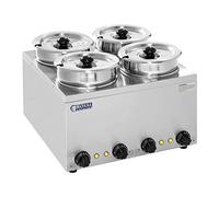 Royal Catering Seconda Mano Stazione elettrica per zuppe - 4 x 2,75 Litri - 600 W RCBM-14-3500-R
