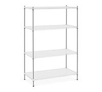 Royal Catering Scaffale filo metallico - 120 x 60 x 180 - 1.000 kg - Con tappetini in plastica RCMR-1800P34