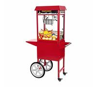 Royal Catering B-WARE Macchina per popcorn con carretto - rossa RCPW-16E