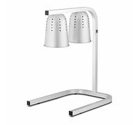 Royal Catering RCPWB-500I - Ponte termico a infrarossi, regolabile in altezza, 2 lampadine, in alluminio, per patatine fritte