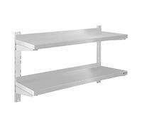 Royal Catering - RCWR-80.2 - Mensola in acciaio inox - 80 x 30 cm