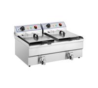 Royal Catering Seconda Mano Friggitrice elettrica - 2 x 16 litri - 400 V RCSF 16DTH