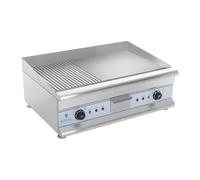 Royal Catering Seconda Mano Fry top elettrico -75 cm - Piastra liscia e rigata - 2 x 3.200 W RCG 75G