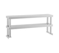 Royal Catering Sovrastruttura di appoggio per tavoli - 120 cm - 2 ripiani RCER 120