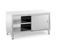 Royal Catering Tavolo armadiato inox - 150 x 70 x 85 cm - Capacità di carico: 600 kg RCSSCB-150X70-E