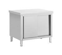 Tavolo armadiato inox con passante - ECO - 100 x 70 cm - 500 kg - Royal Catering