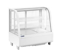 Royal Catering Vetrina refrigerata da banco - 100 L - 3 livelli - bianco RCCC-100-WT