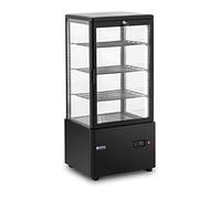 Royal Catering Vetrina Refrigerata da Banco RCCC-78-BT (78 L, 4 livelli, nero, chiudibile a chiave)