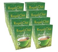 Royal Chai Elaichi Dolcificato 220g (confezione da 8) - Tè istantaneo - Tè Cardamomo - Naturale - Tè Indiano istantaneo al Cardamomo