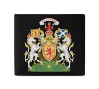 Royal Coat of Arms of The Kingdom of Scotland - Portafogli bifold con tasca frontale, con scomparti per carte di credito, per uomini e donne, 11,4 x 10,2 cm