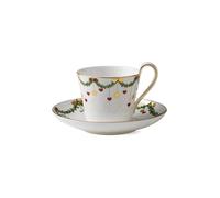 Royal Copenhagen 1017438 tazza con piattino 27cl Star Fluted Christmas