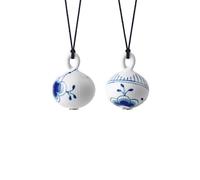 Royal Copenhagen 1068804 set 2 palline di Natale Mega scanalate blu 9,5cm