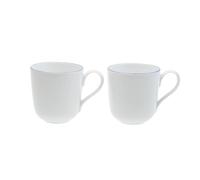Royal Copenhagen Blueline 1058878 - Set di 2 tazze con manico, in porcellana, colore: Bianco/Blu