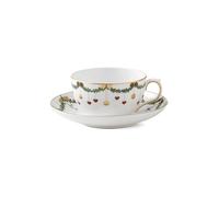 Royal Copenhagen Star Fluted Christmas Cup and Saucer / Tazza con piattino tè