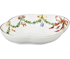 Royal Copenhagen Star Fluted/XMAS 1017441 - Inserto ovale in porcellana, multicolore, 22 cm