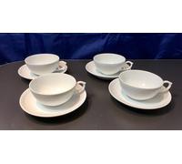 Royal Copenhagen White Half Lace 4 pcs Tea Cups & saucers - 1128080 - NEW IN BOX