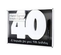 Royal County Products Ltd Happy 40th Birthday in legno con firma indipendente