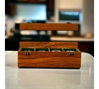 Royal Craft Expertise Scatola per orologi singola, organizer per orologi da uomo (Dark brown-4 room)