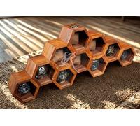 Royal Craft Expertise Scatola Porta Orologi in Legno per Uomo - Custodia di Lusso a Nido d’Ape con 10 Scomparti | Espositore in Legno di Palissandro Scuro e Vetro | Miglior Regalo per Lui