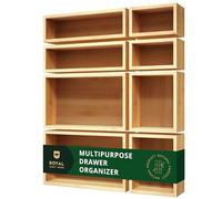 ROYAL CRAFT WOOD Set di scatole e bauletti in bambù, soluzione versatile per trucchi, gioielli e accessori da bagno (8 scatole)