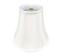 Royal Designs Flare Bottom Outside Corner Scallop Bell Lamp Shade, White, 6" x 12" x 10.25"