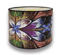 Royal Designs - Paralume decorativo moderno e alla moda, fatto a mano, realizzato negli Stati Uniti, motivo floreale viola, 10 x 10 x 8 cm