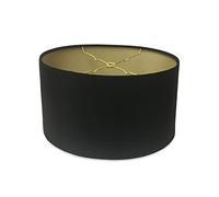 Royal Designs - Paralume ovale con retro rigido, Nero, 12 x 14 x 8.5