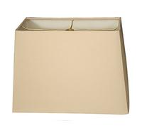 Royal Designs - Paralume rettangolare con retro rigido, Beige, (6 x 12) x (8 x 14) x 10