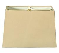 Royal Designs - Paralume rettangolare con retro rigido, colore: beige lino, 20,4 x 40,4 x 12 cm