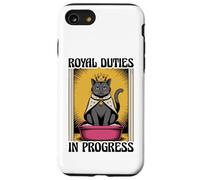 Royal Duties In Progress - Lettiera divertente per gli amanti dei gatti Custodia per iPhone SE (2020) / 7/8
