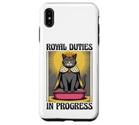 Royal Duties In Progress - Lettiera divertente per gli amanti dei gatti Custodia per iPhone XS Max