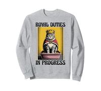 Royal Duties in Progress - Lettiera Divertente per Gli Amanti dei Gatti Felpa