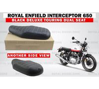 Royal Enfield "Black Deluxe Touring Dual Seat" per Interceptor 650