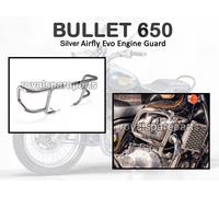 ROYAL ENFIELD BULLET 650 Evo Airfly Engine Guard Argento Acciaio Inox, Coppia