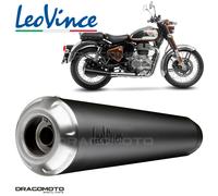ROYAL ENFIELD CLASSIC 350 ABS 2022-2024 Scarico Leovince Nero Classic Racer O...