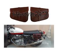 Royal Enfield "Coppia borse in pelle marrone marrone marrone chiaro D4" per G...