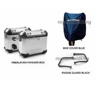 Royal Enfield Himalayan Argento Borsa Scatola,Bicicletta Protezione Blu & Motore