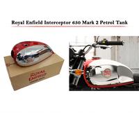 Royal Enfield Interceptor 650 Serbatoio Carburante Petrol Red Chrome MARK 2