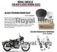 Royal Enfield "New Classic 350 Black Touring Rider Seat With Seat Spring"