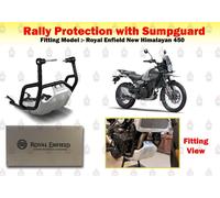 Royal Enfield "New Himalayan 450 Rally Protection With Silver Sump Guard"