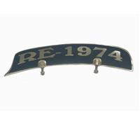 Royal Enfield RE 1974 Parafango Anteriore Nero In Ottone Personalizzato Targa