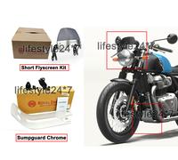 Royal Enfield "Short Fly Screen And Sump Guard Chrome" GT & Interceptor 650cc