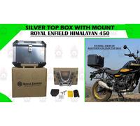 Royal Enfield "Silver Adventure Top Box con supporto per New Himalayan 450"